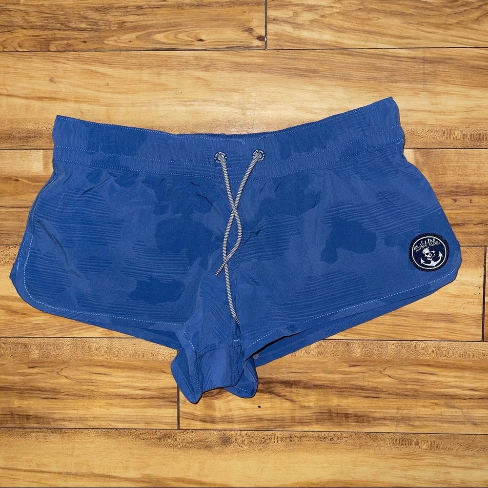 NWT Womens Salt Life Blue Board Shorts Swim Beach Small